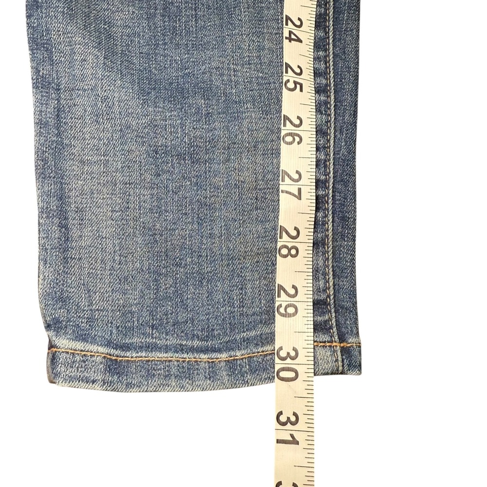 Current/Elliott Distressed Denim Jeans Women's Size 28 Ripped Knee Dark Wash - Picture 9 of 11